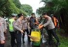 Dukung Gerakan Indonesia ASRI, Polresta Bandara Soetta Bersih-bersih Lingkungan