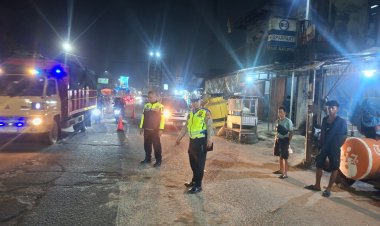Cegah Laka, Satlantas Polresta Tangerang Perkuat Pengawasan Jalan Pasar Kemis